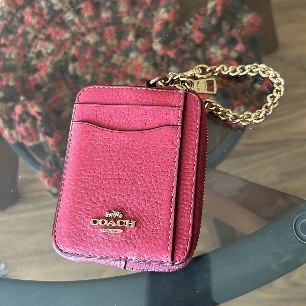 Coach Used Zip Card Case